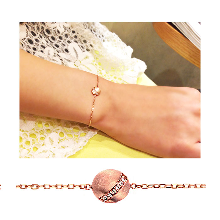 [14K Gold]화이트 써클 팔찌white circle bracelet j3671