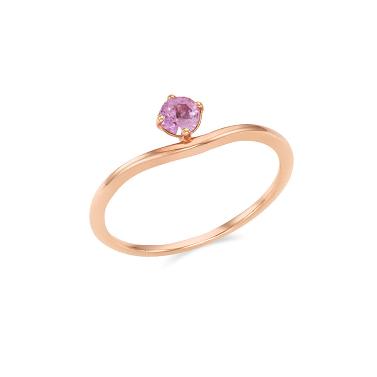 [14K/18K] 0.4ct 핑크 사파이어 티아라 반지
