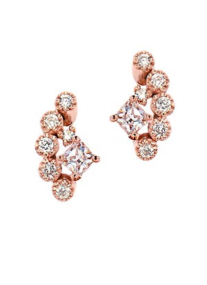 [14K Gold]플로우 스톤 귀걸이Flow stone earrings j3289