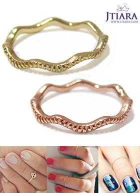 [14K Gold] 너클칩 반지 Knuckle Chip Ring no.32