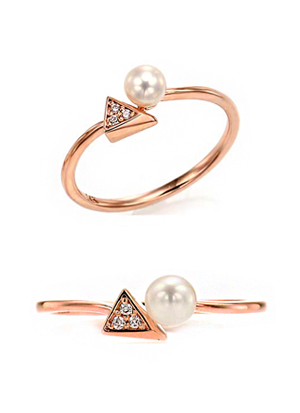 [14K Gold] 유니크 진주 반지Unique Pearl Ring no. j3831