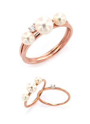 [14K Gold] 펄 샤이니 반지 Pearl Shiny Ring no.j3948