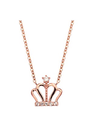 [14K Gold] 큐트 크라운 하트 목걸이 Cute Crown Heart Necklace no. j3703