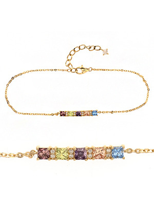 [14K Gold] 오리엔탈 블럭 팔찌 Oriental Block Bracelet no.j2821