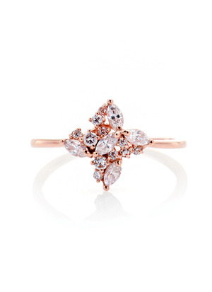 [14K Gold] 글램 플로랄 반지 Glam Floral Ring no.j3702