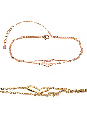 [14K Gold ] 하트 로맨틱 팔찌 Heart Romantic Bracelet no.j2825