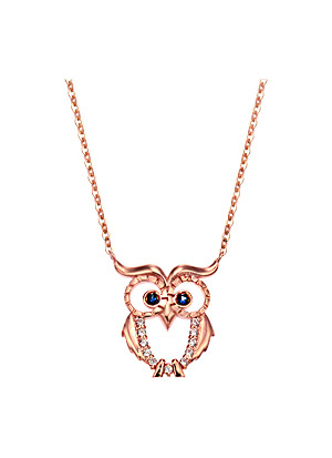 [14K Gold]부엉이 블루 목걸이 Owl blue necklace j3816
