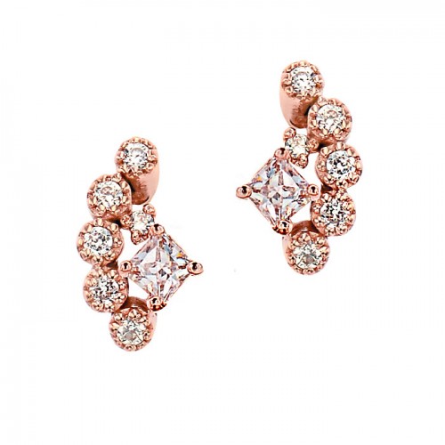 [14K Gold]플로우 스톤 귀걸이Flow stone earrings j3289