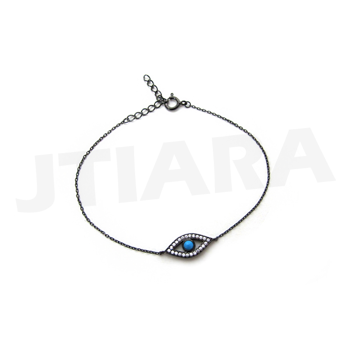 [925 Silver Line] 블루 이블 아이 팔찌 Blue Evil Eye Blacelet no.300