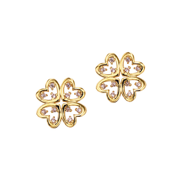 [14K Gold] 럭키 클로버 귀걸이 LUCKEY CLOVER Earring no.j3397